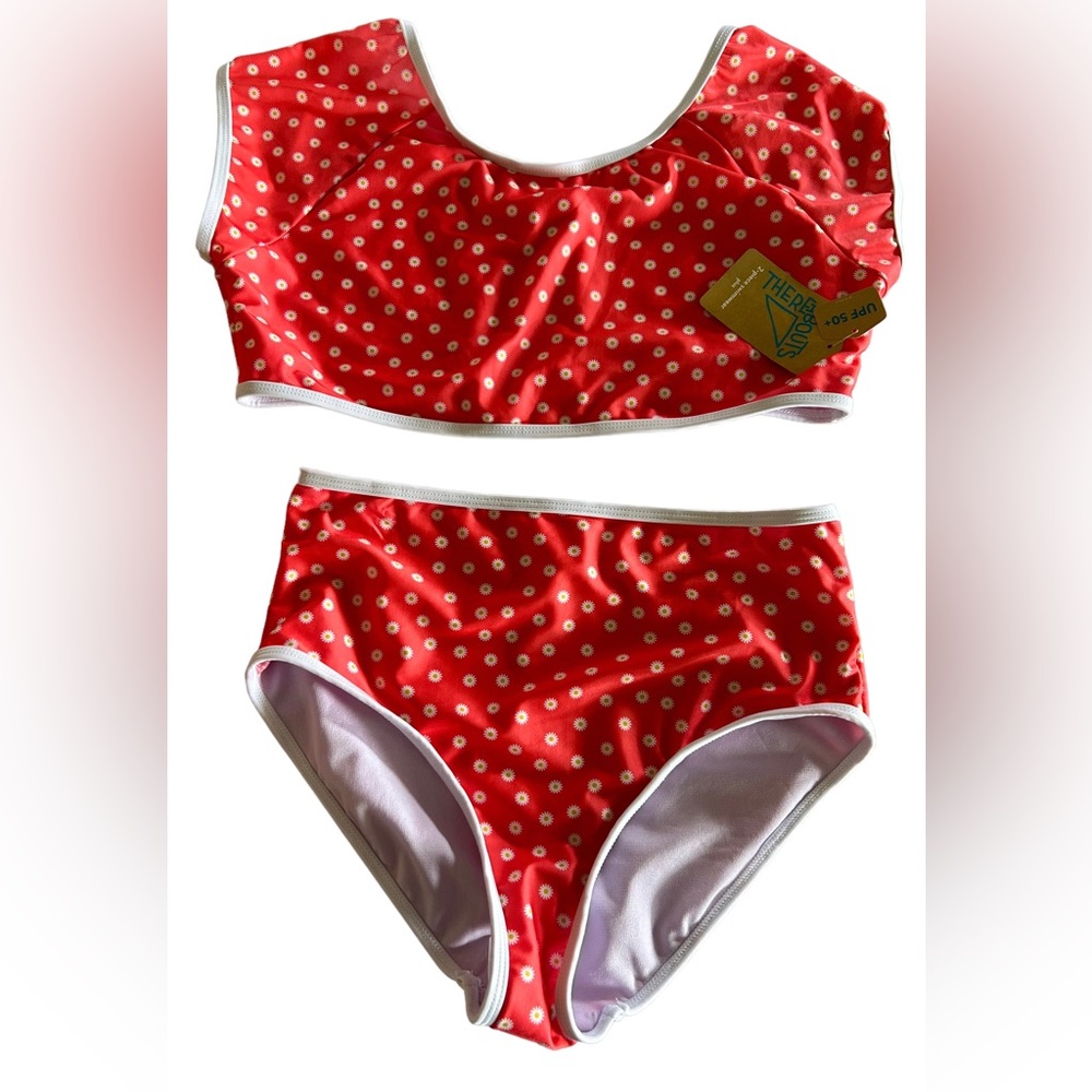 Thereabouts vintage size XL retro floral high waist bikini set NWT